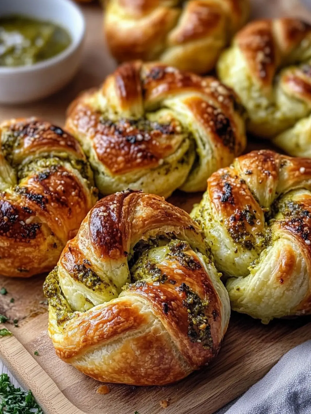 Cheesy Pesto Braided Puffs Recipe Your New Favorite Appetizer 5 Cheesy Pesto Braided Puffs Recipe