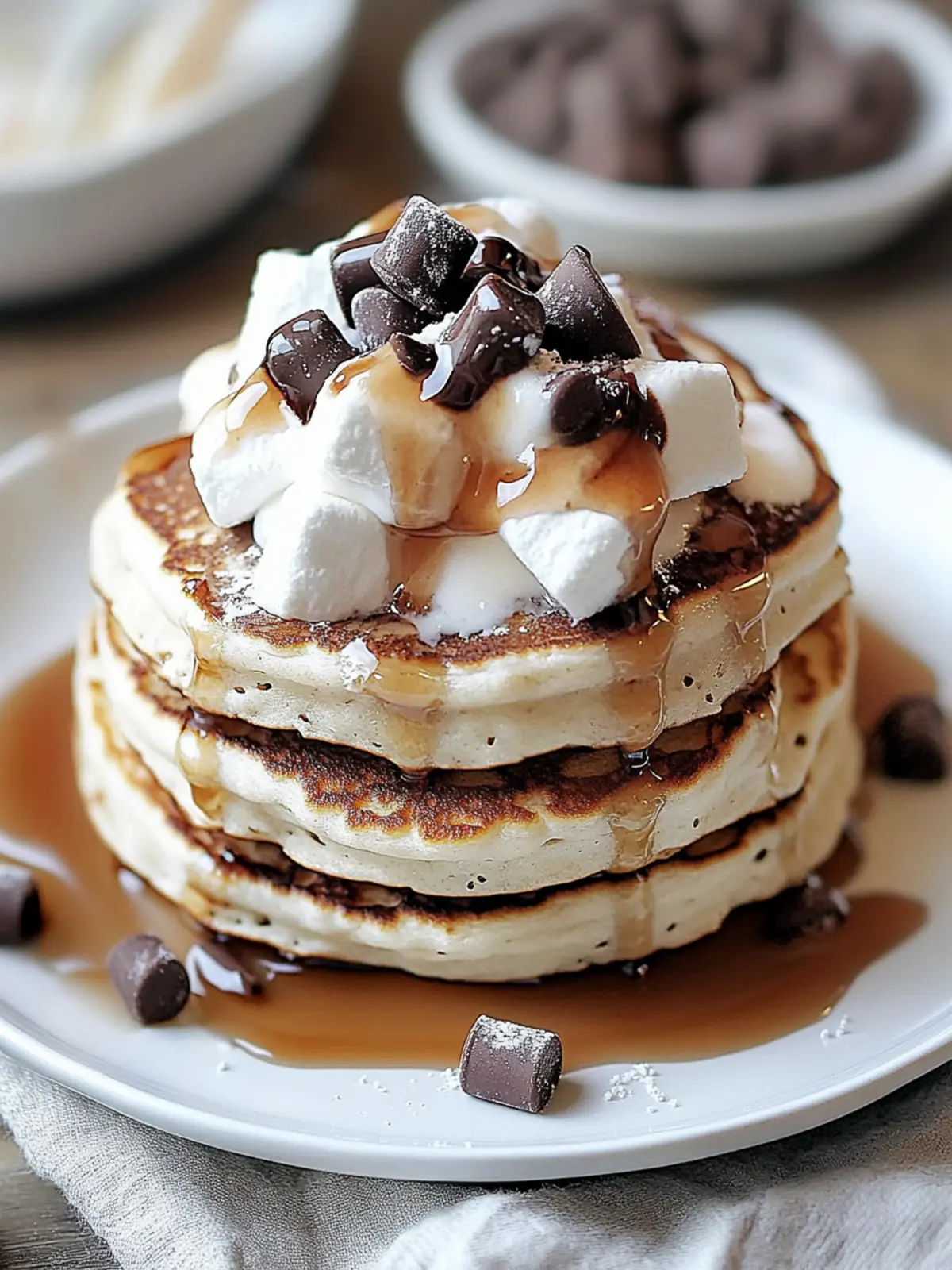 Fluffy S’mores Pancakes That Bring Campfire Joy to Breakfast 2 Fluffy S’mores Pancakes