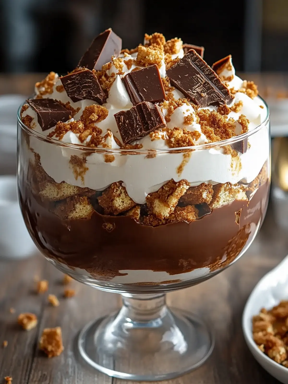 Delicious Chocolate Toffee Trifle You Can Make Ahead 4 Chocolate Toffee Trifle