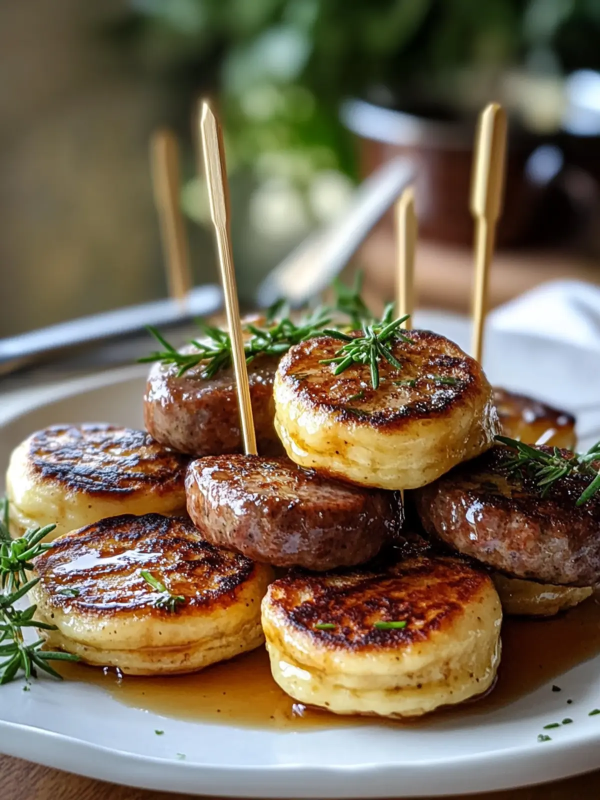 Delicious Easy Breakfast Pancake & Beef Sausage Skewers Bites 4 Easy Breakfast Pancake & Beef Sausage Skewers Bites