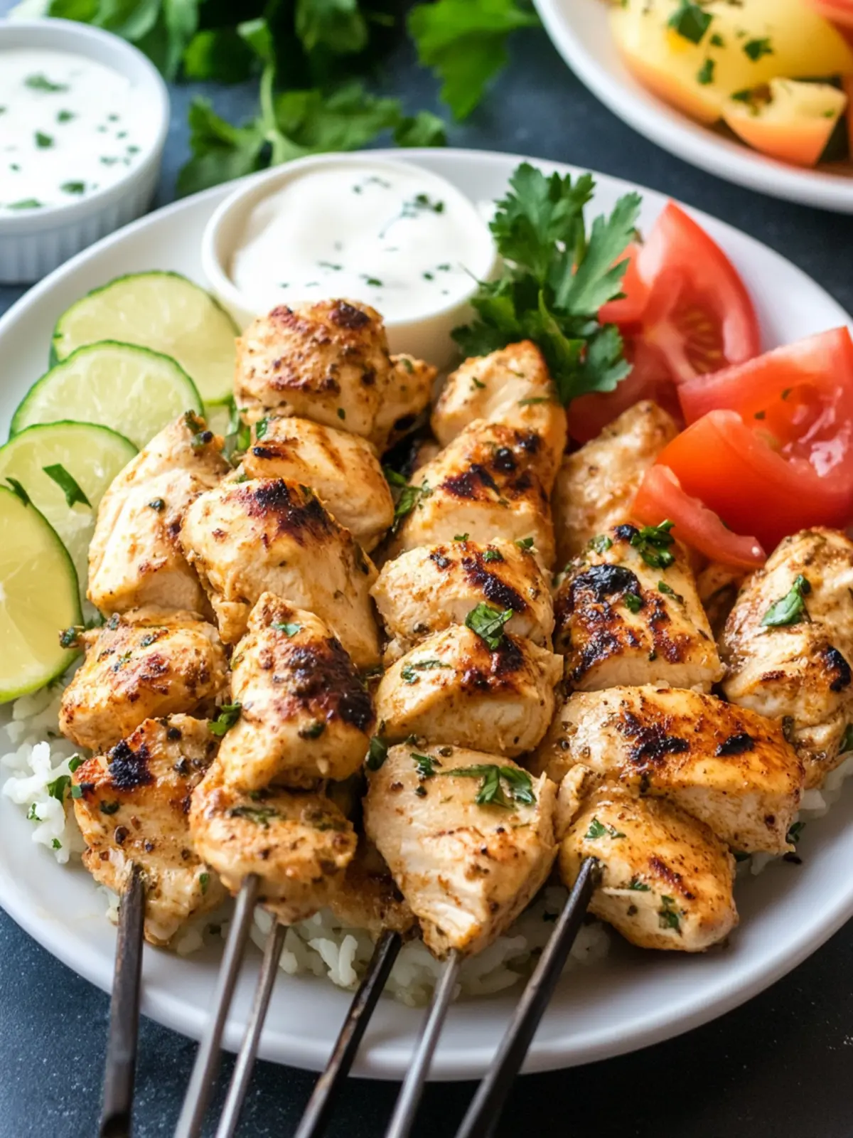 Delicious Chicken Souvlaki: Quick, Zesty, and Grilled to Perfection 3 Chicken Souvlaki