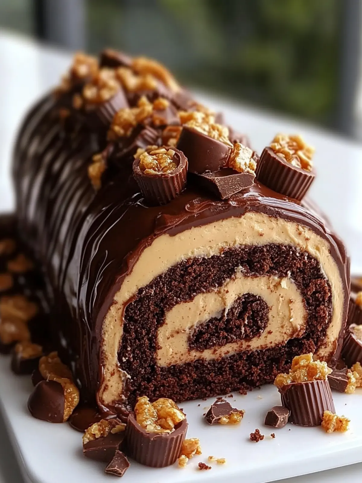 Decadent Peanut Butter Cup Chocolate Roll Cake to Wow Your Guests 3 Peanut Butter Cup Chocolate Roll Cake