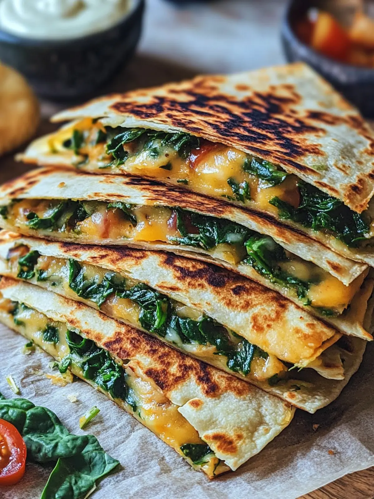 Savory Vegan Spinach Quesadillas Ready in Just 27 Minutes 3 Vegan Spinach Quesadillas