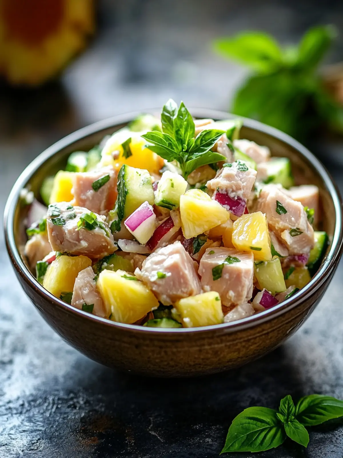 Tropical Tuna Salad: Pineapple & Coconut for a Zesty Lunch 2 Tropical Tuna Salad: Pineapple & Coconut Hint for Zesty Lunch!