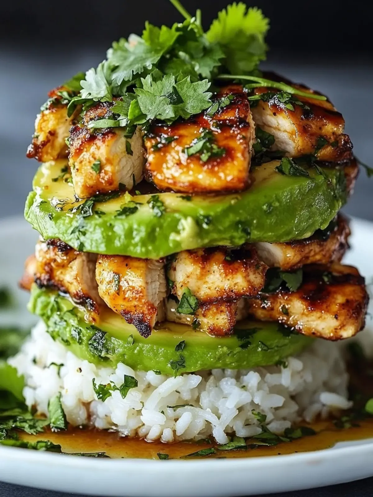 Savory Honey Lime Chicken & Avocado Rice Stack Recipe Delight 4 Honey Lime Chicken & Avocado Rice Stack Recipe