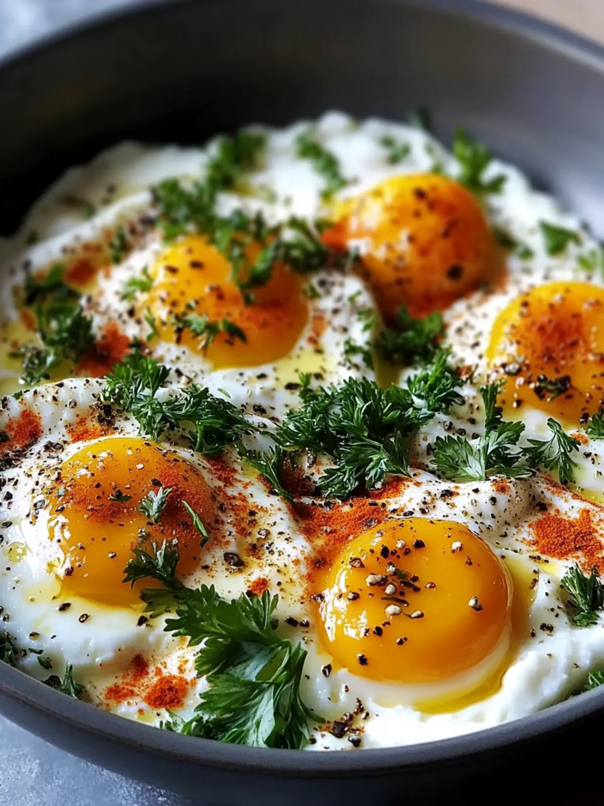 Turkish Eggs with Creamy Yogurt & Butter Sauce for Ultimate Brunch 4 Turkish Eggs with Creamy Yogurt & Butter Sauce