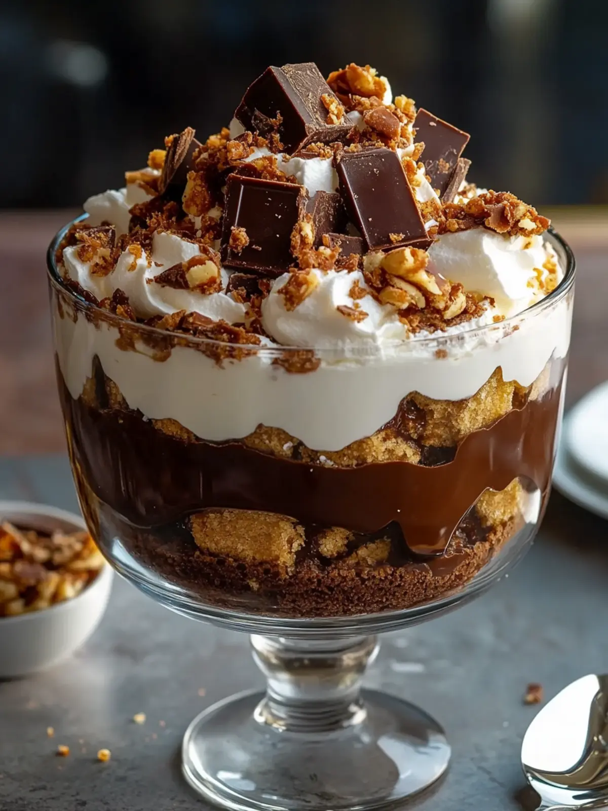 Delicious Chocolate Toffee Trifle You Can Make Ahead 5 Chocolate Toffee Trifle