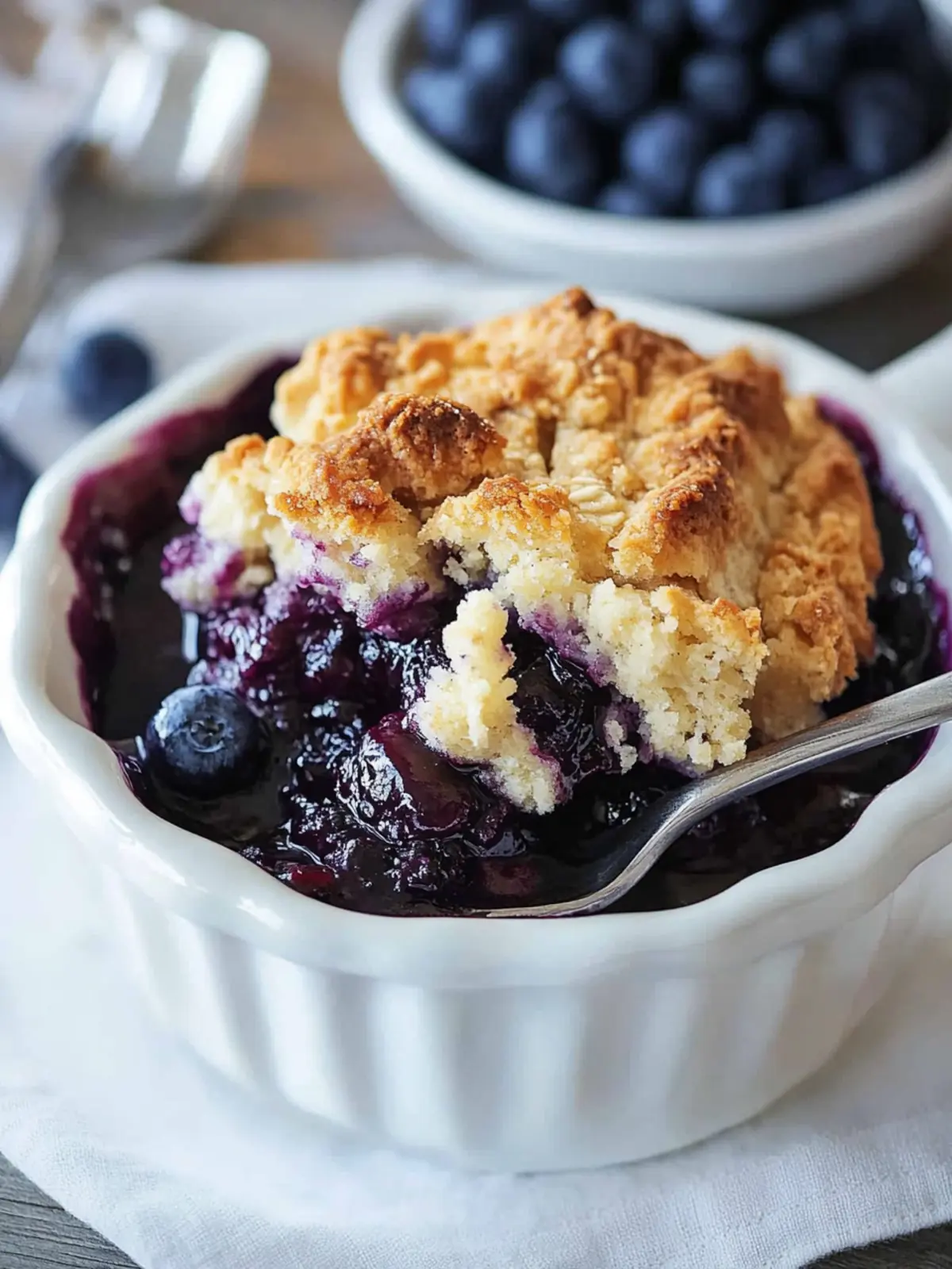 Irresistible Blueberry Cobbler with Flaky Biscuit Topping 2 Blueberry Cobbler