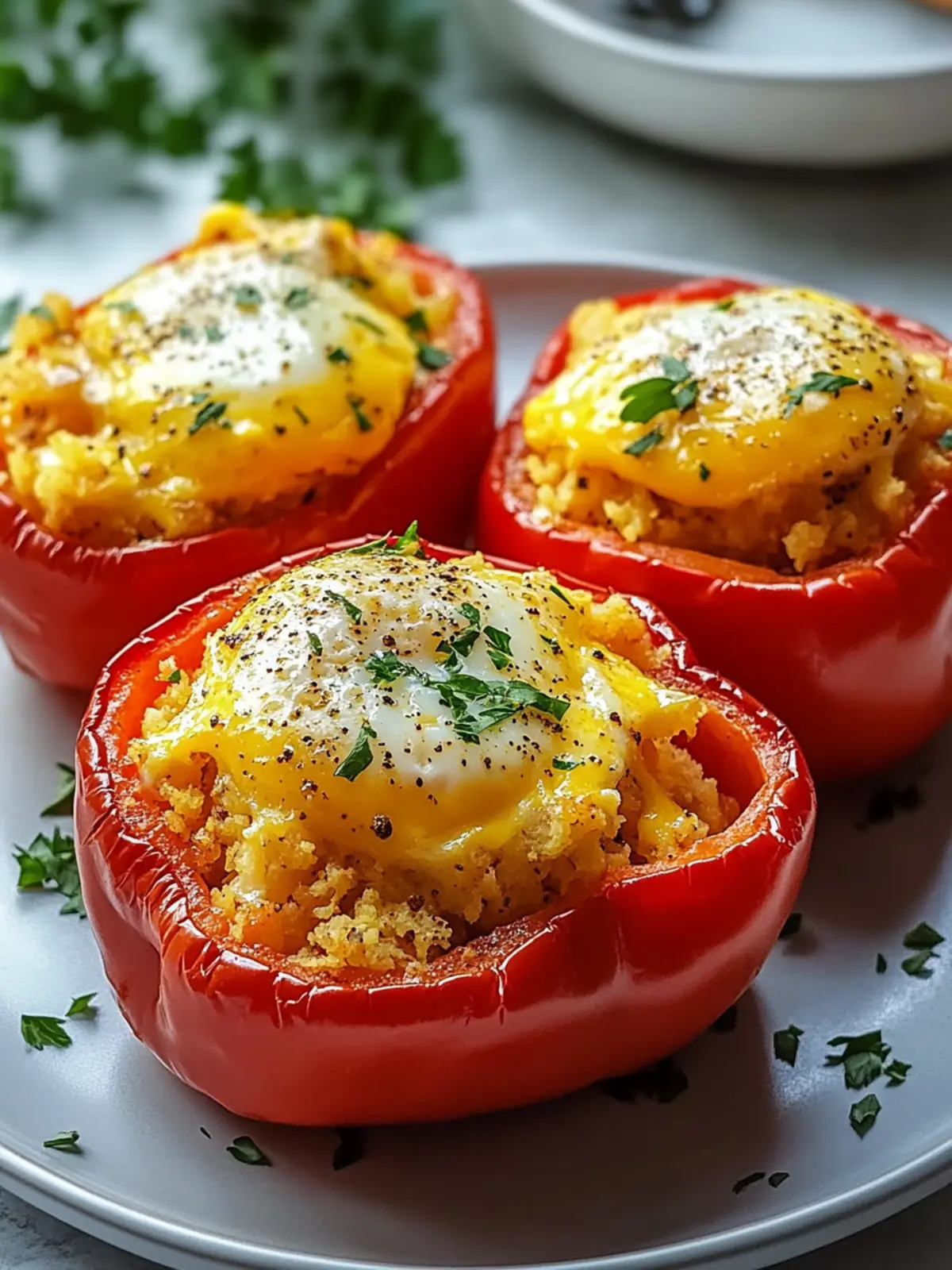 Savor Delicious Breakfast Stuffed Peppers with Eggs & Hash Browns 3 Delicious Breakfast Stuffed Peppers with Eggs & Hash Browns