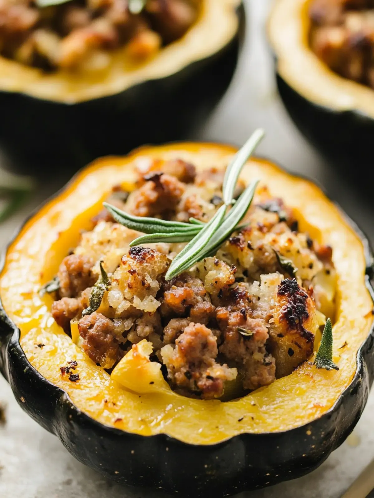 Savor Fall with Savory Sausage Stuffed Acorn Squash 4 Sausage Stuffed Acorn Squash