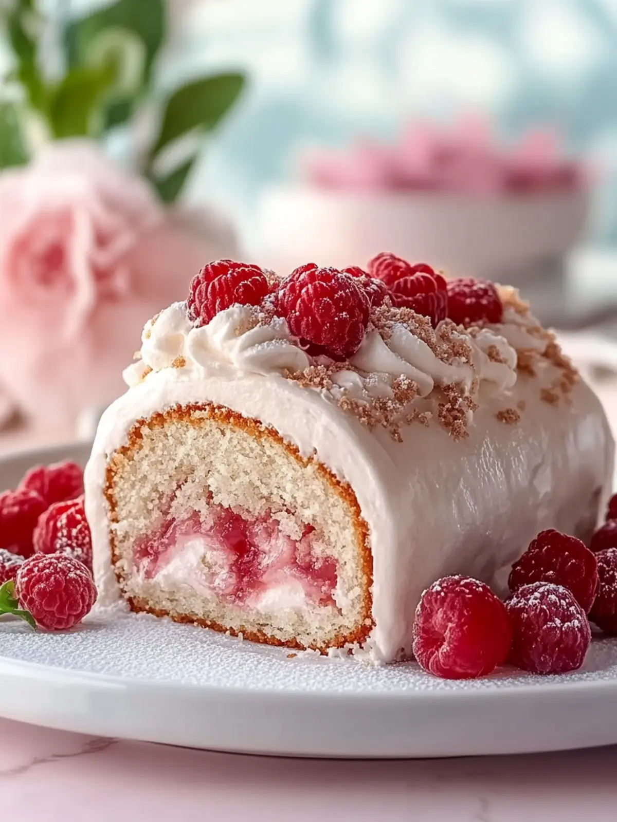 Irresistible Roll-mance Cake with Strawberry Cream Filling 4 Roll-mance Cake