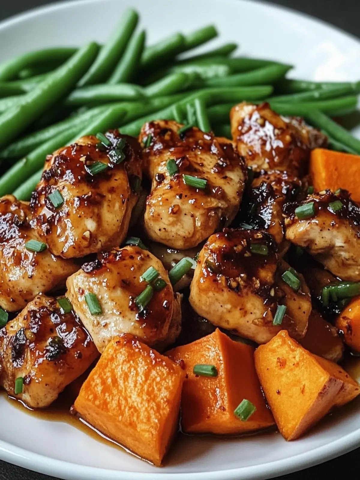 Honey Garlic Chicken with Sweet Potatoes: A Family Delight 4 Honey Garlic Chicken with Sweet Potatoes and Green Beans