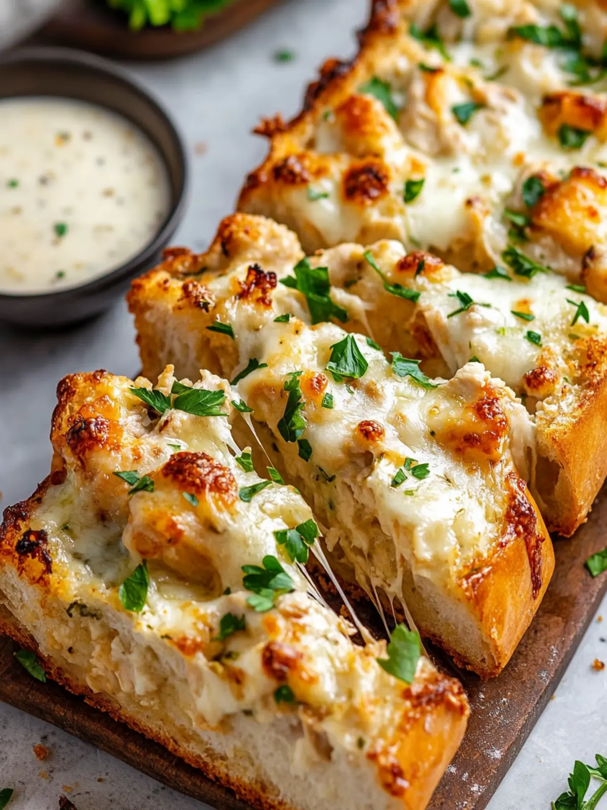 The Viral Chicken Alfredo Garlic Bread You'll Crave Every Time 5 The Viral Chicken Alfredo Garlic Bread I'm Obsessed With