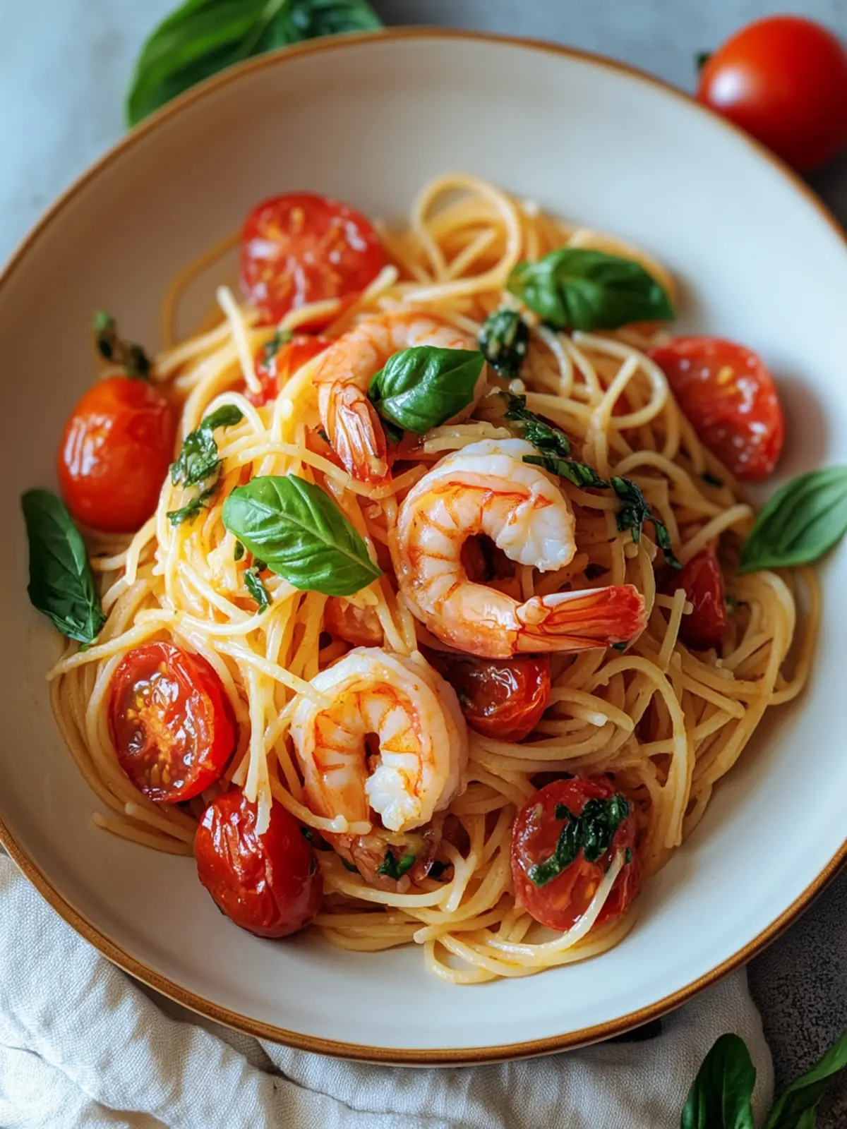 Savory Shrimp Tomato Basil Pasta Ready in Under 30 Minutes 5 Shrimp Tomato Basil Pasta