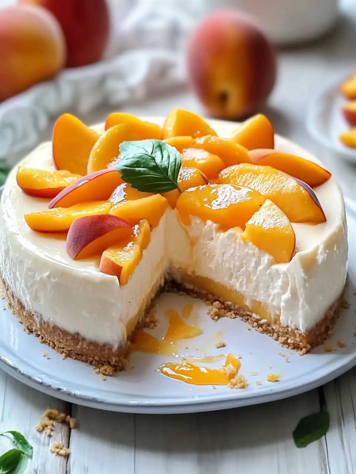 Creamy Peach Delight Cheesecake – The Ultimate Summer Indulgence 5 Creamy Peach Delight Cheesecake