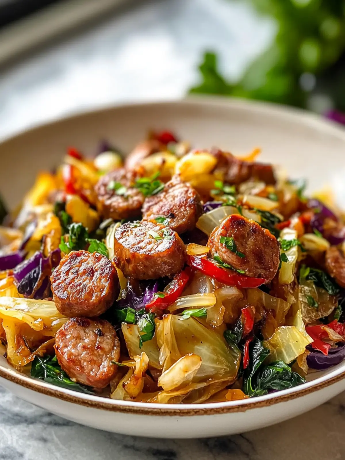 Sizzle Up Your Life with Delicious Spicy Beef Sausage Stir Fry 2 Delicious Spicy Beef Sausage and Cabbage Stir Fry Recipe