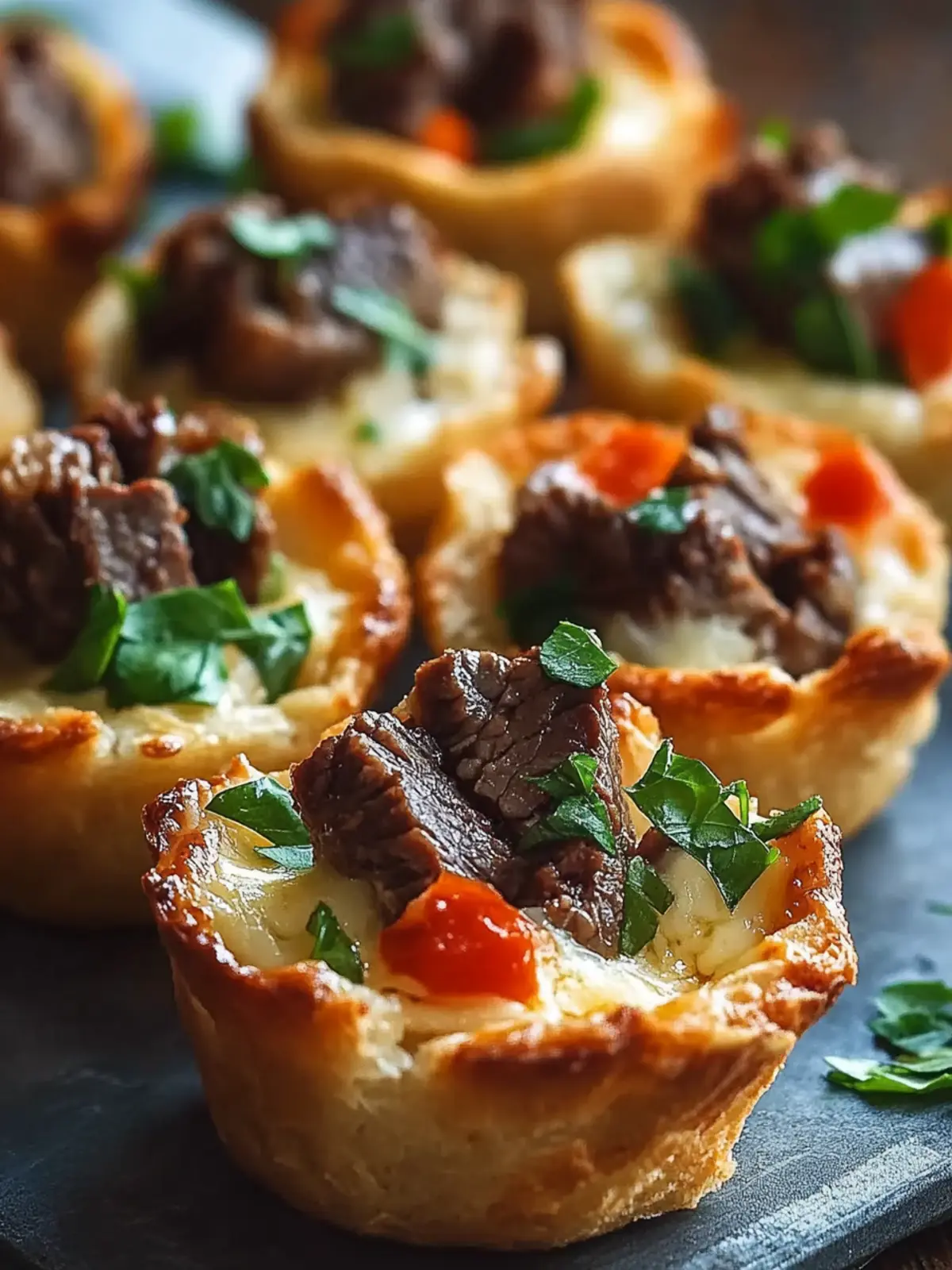 Mini Steak and Cheese Cups for Your Next Game Night Delight 5 Mini Steak and Cheese Cups