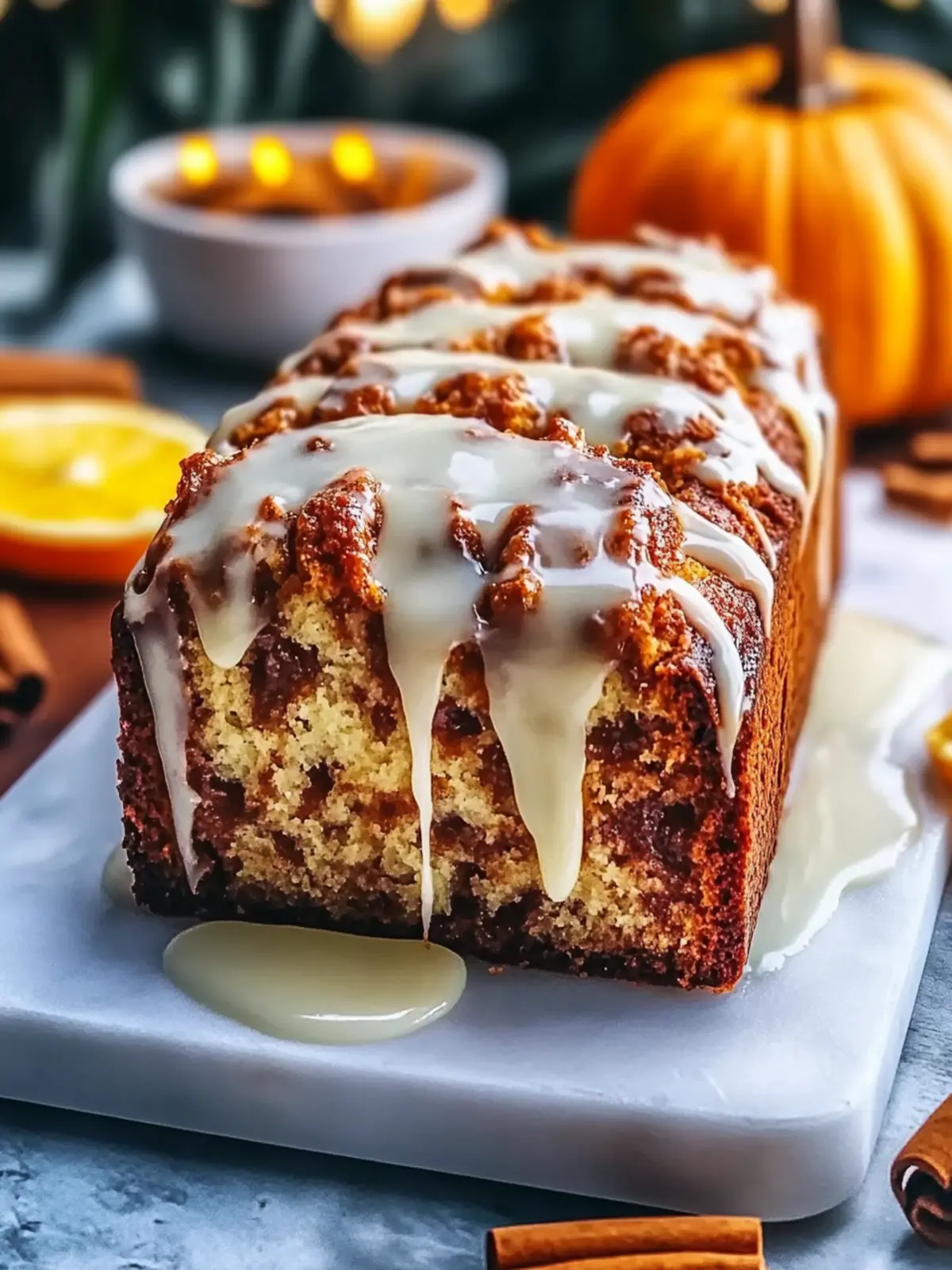 Cinnamon Roll Pumpkin Bread with Cream Cheese Glaze Magic 3 Cinnamon Roll Pumpkin Bread with Cream Cheese Glaze