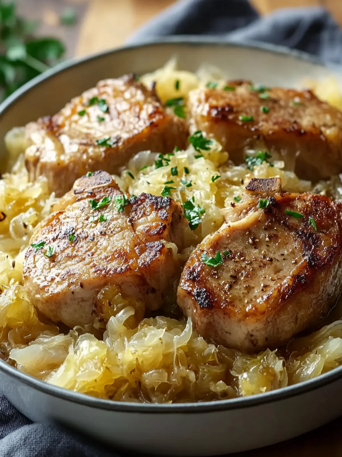 Savor the Comfort of Pork Chop and Sauerkraut Casserole 2 Pork Chop and Sauerkraut Casserole