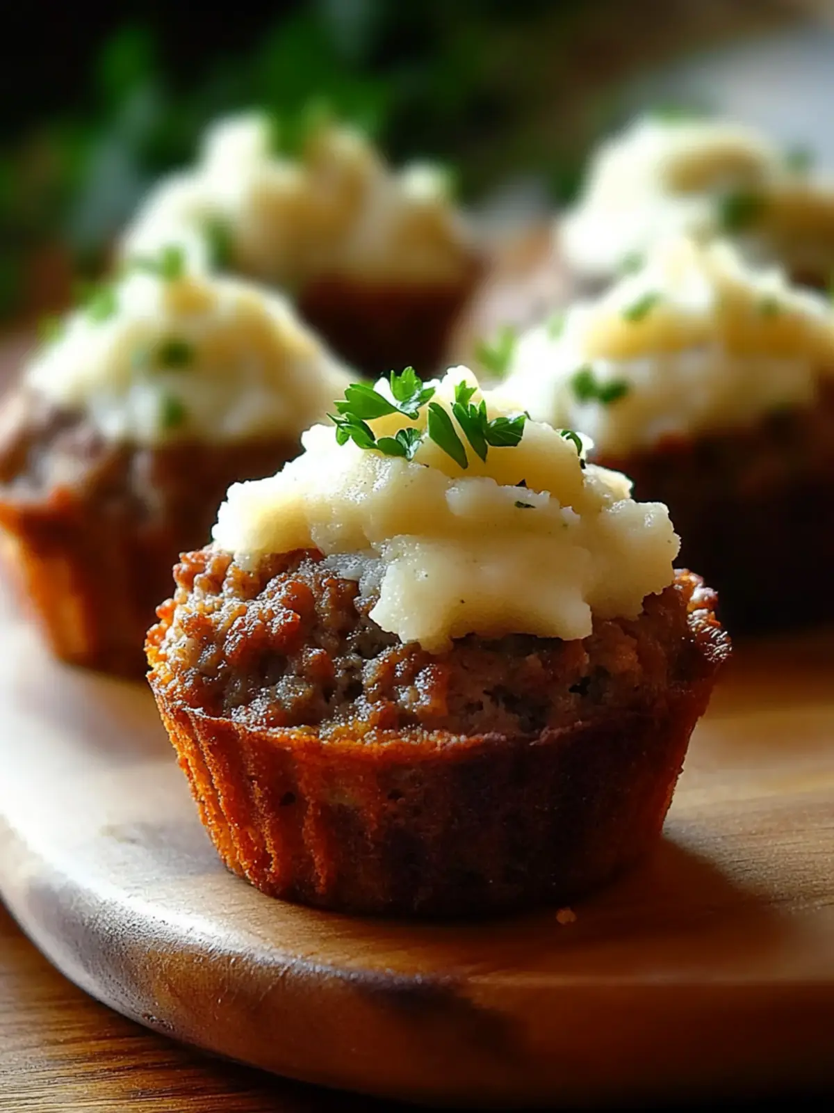 Delicious Mini Meatloaf Muffins with Mashed Potato Frosting Magic 4 Delicious Mini Meatloaf Muffins with Mashed Potato Frosting