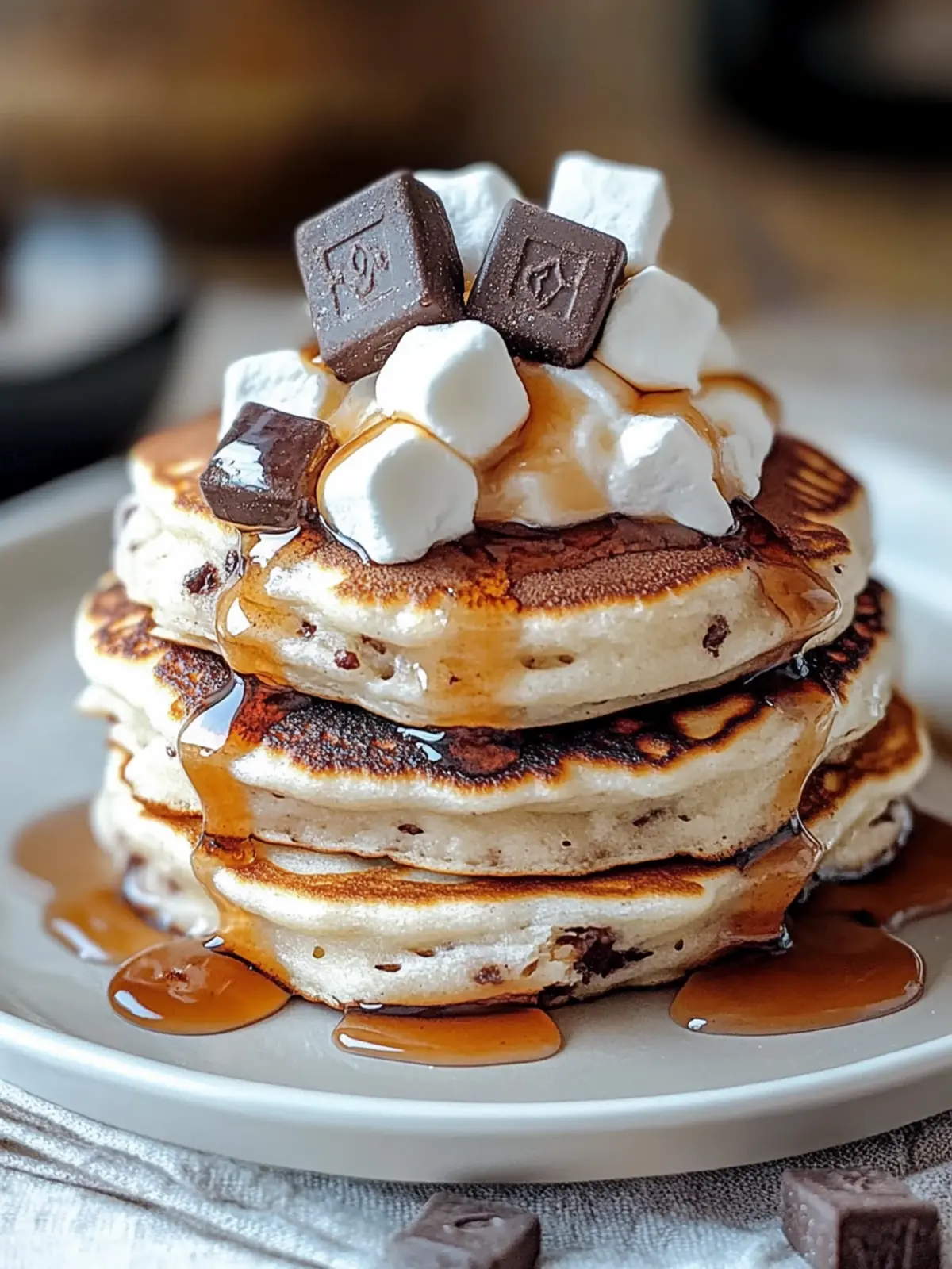 Fluffy S’mores Pancakes That Bring Campfire Joy to Breakfast 4 Fluffy S’mores Pancakes