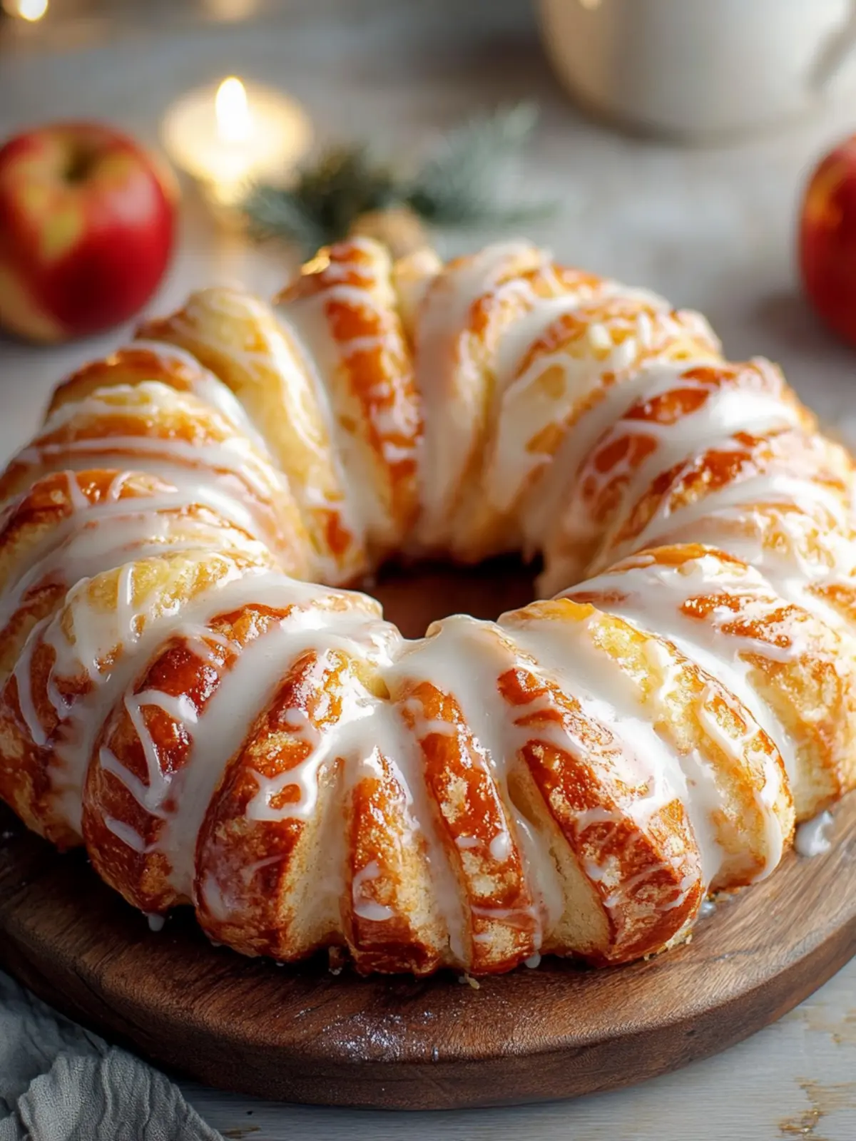 Irresistible Apple Kringle with Vanilla Glaze to Savor 2 Apple Kringle with Vanilla Glaze