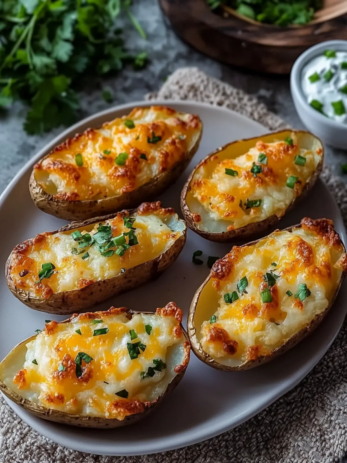 Cheddar Oven Baked Potato Skins: Ultimate Game Day Treat 4 Cheddar Oven Baked Potato Skins