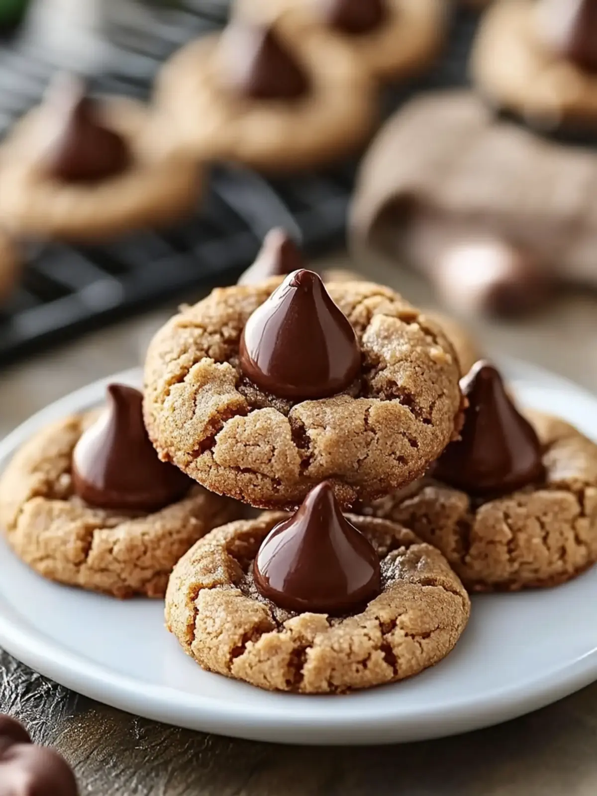 Soft Peanut Butter Cookies With Chocolate Kisses Mega Yum! 5 Soft Peanut Butter Cookies With Chocolate Kisses