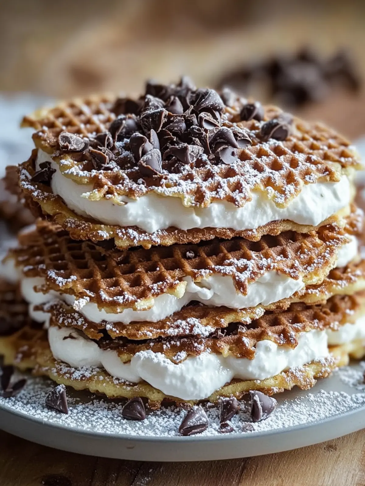 Delight in Chocolate Cannoli Pizzelle Sandwiches Tonight 5 Chocolate Cannoli Pizzelle Sandwiches