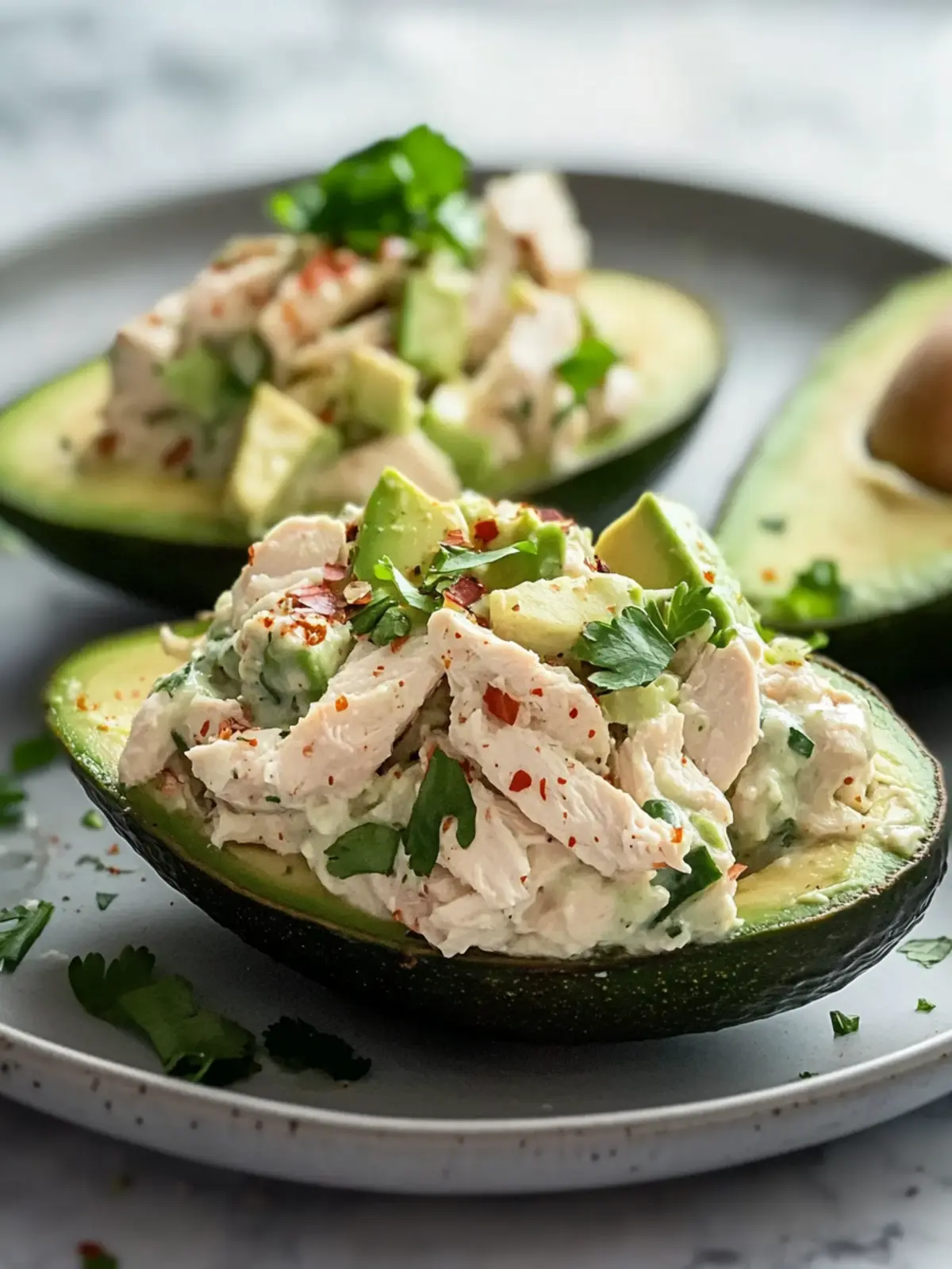 Creamy Chicken Salad Stuffed Avocado for a Healthy Boost 2 Creamy Chicken Salad Stuffed Avocado