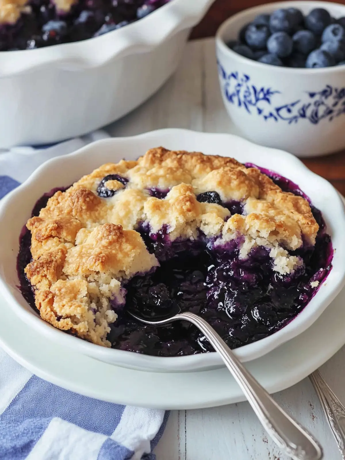 Irresistible Blueberry Cobbler with Flaky Biscuit Topping 3 Blueberry Cobbler