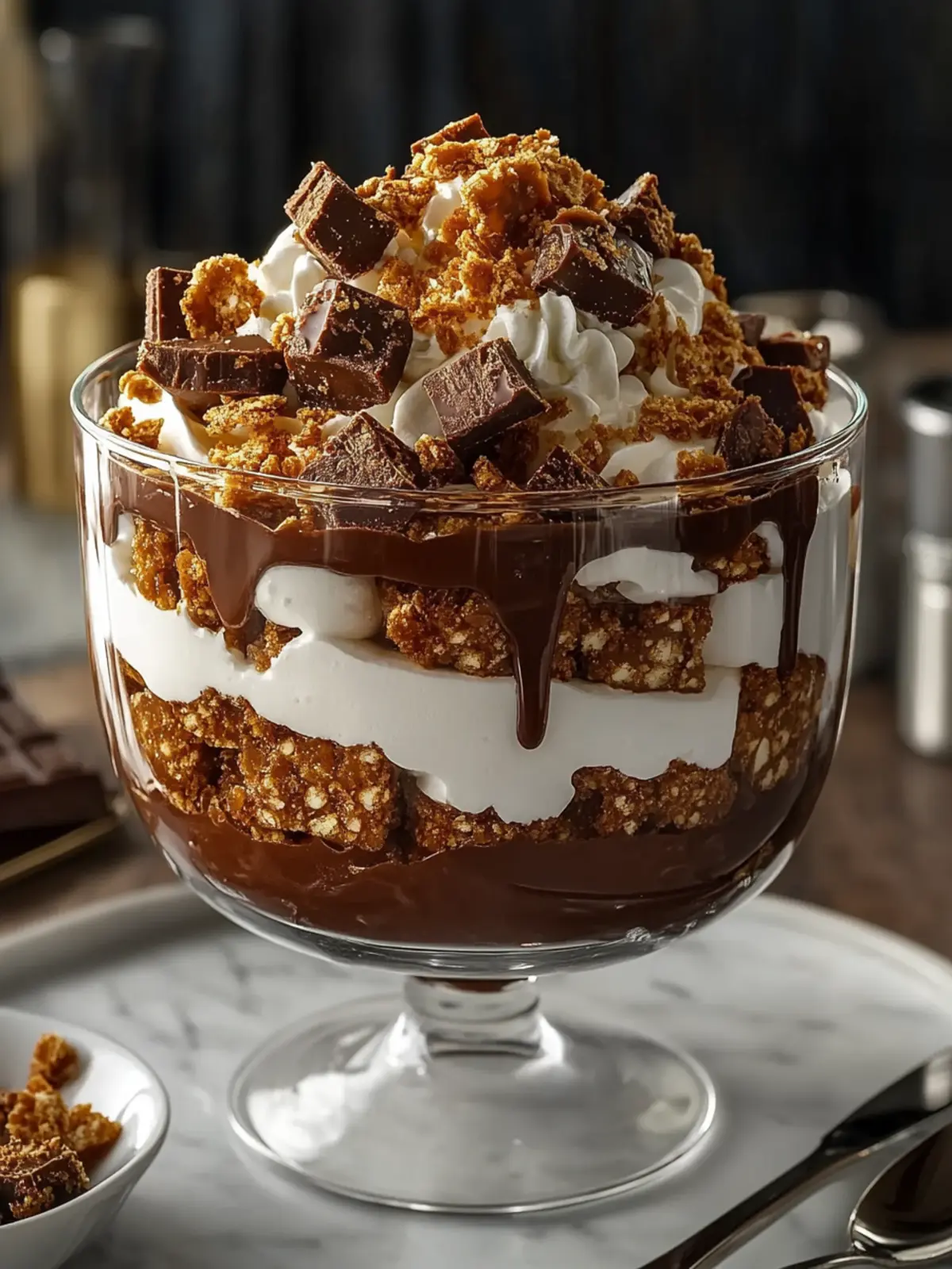 Delicious Chocolate Toffee Trifle You Can Make Ahead 2 Chocolate Toffee Trifle