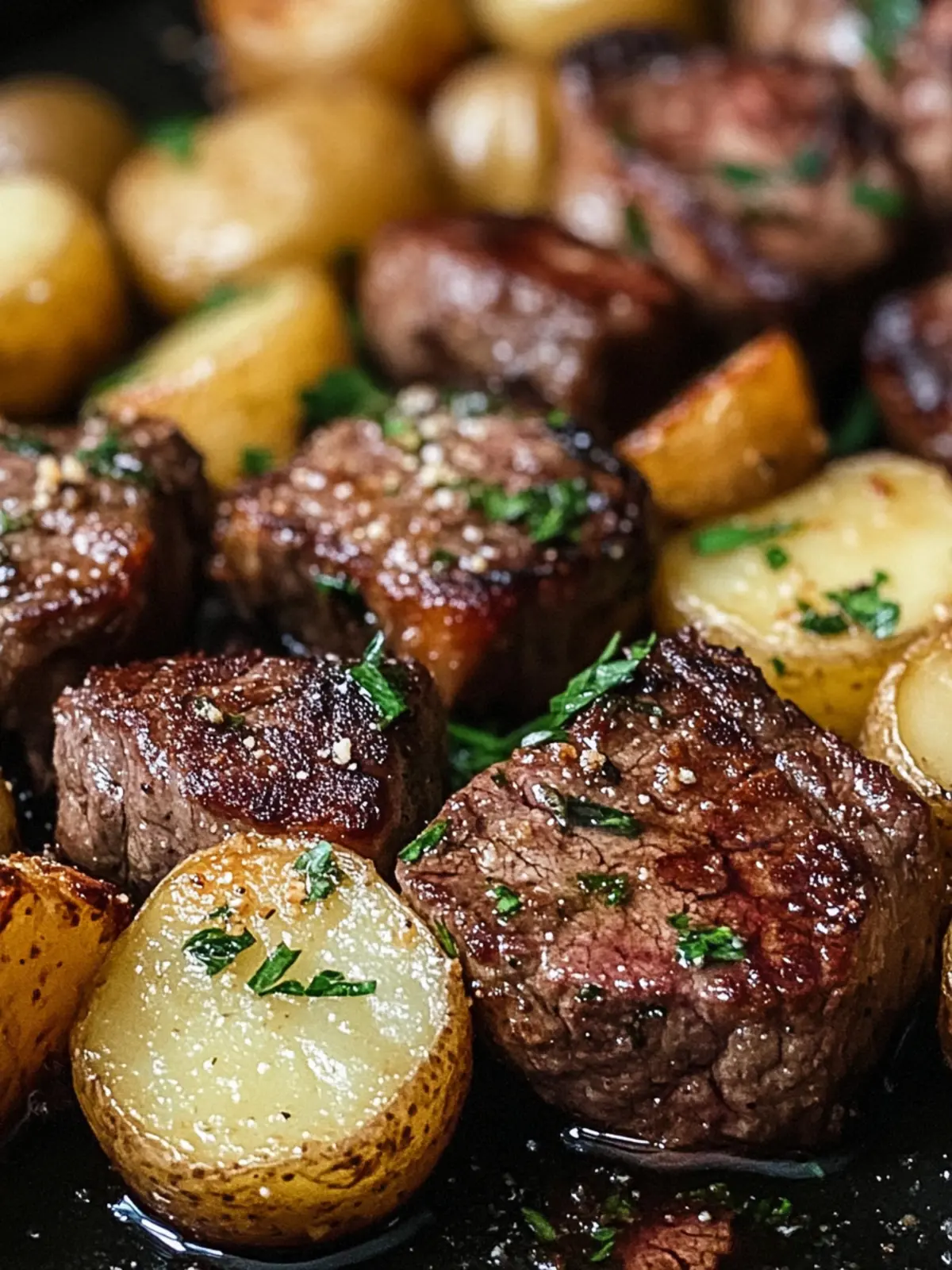The Best Garlic Steak Bites and Potatoes for Busy Mornings 3 the best garlic steak bites and potatoes recipe