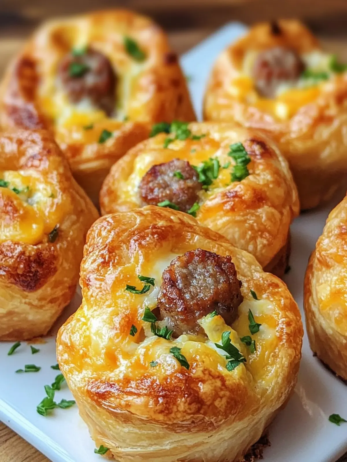Sausage, Egg & Cheese Breakfast Puffs Make Mornings Magical 4 Sausage, Egg & Cheese Breakfast Puffs make mornings delightful!