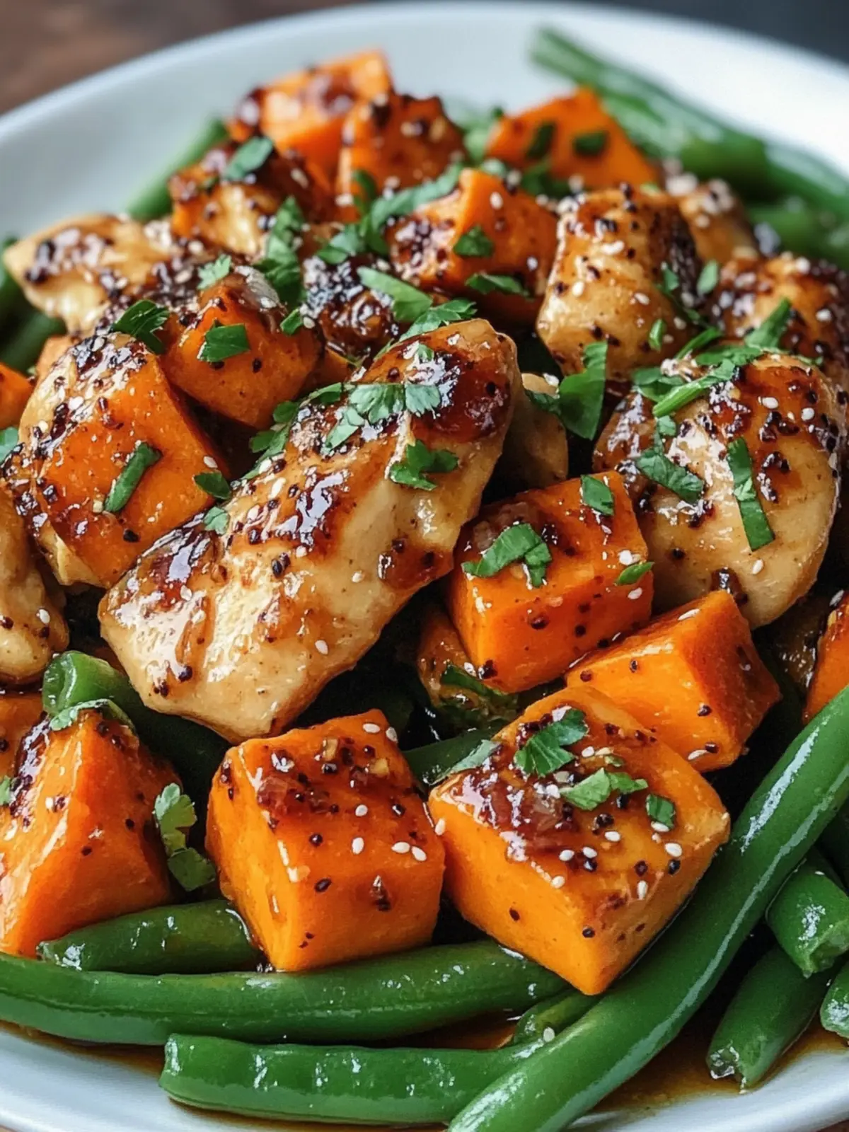 Honey Garlic Chicken with Sweet Potatoes: A Family Delight 5 Honey Garlic Chicken with Sweet Potatoes and Green Beans