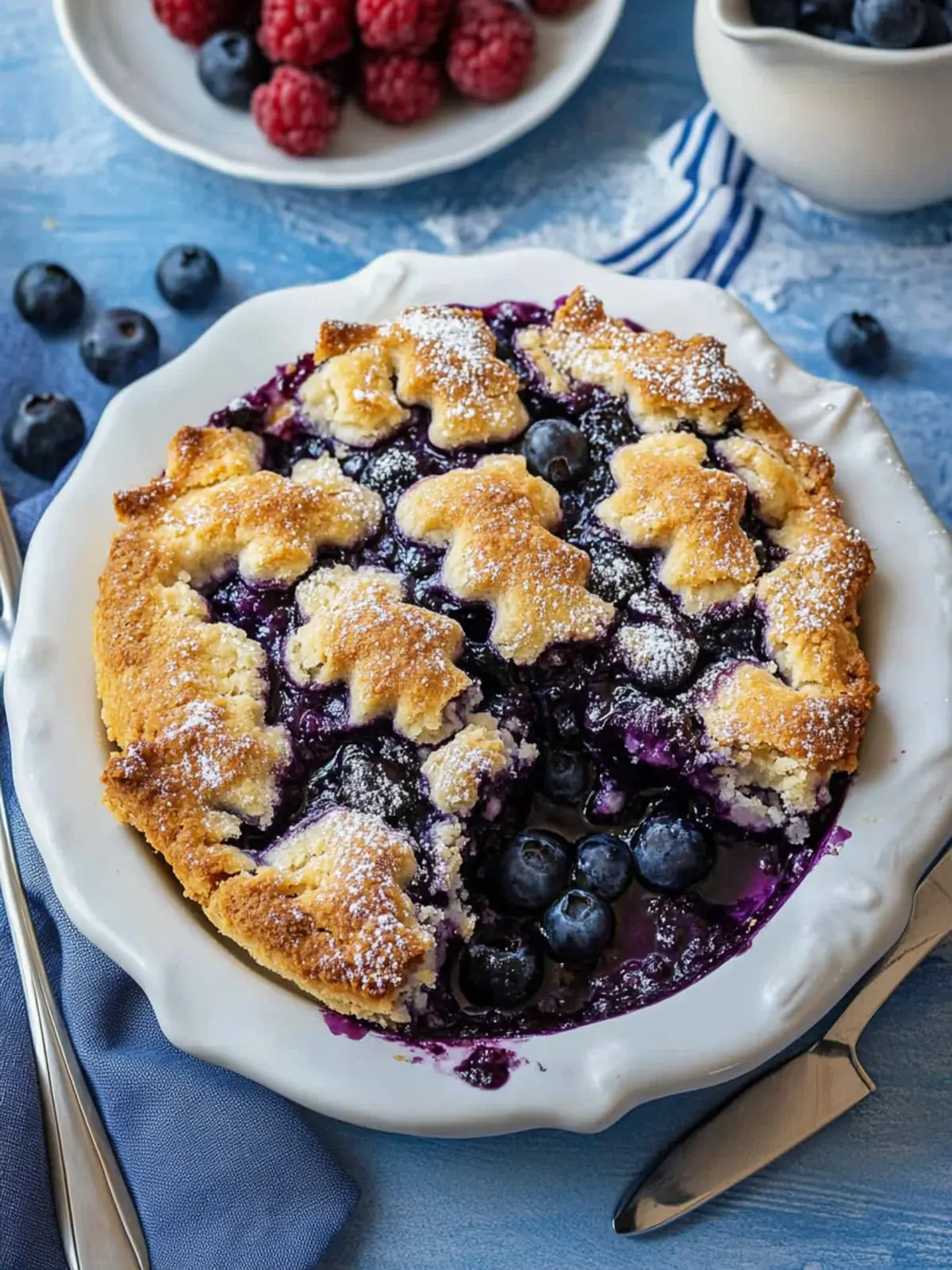 Irresistible Blueberry Cobbler with Flaky Biscuit Topping 5 Blueberry Cobbler