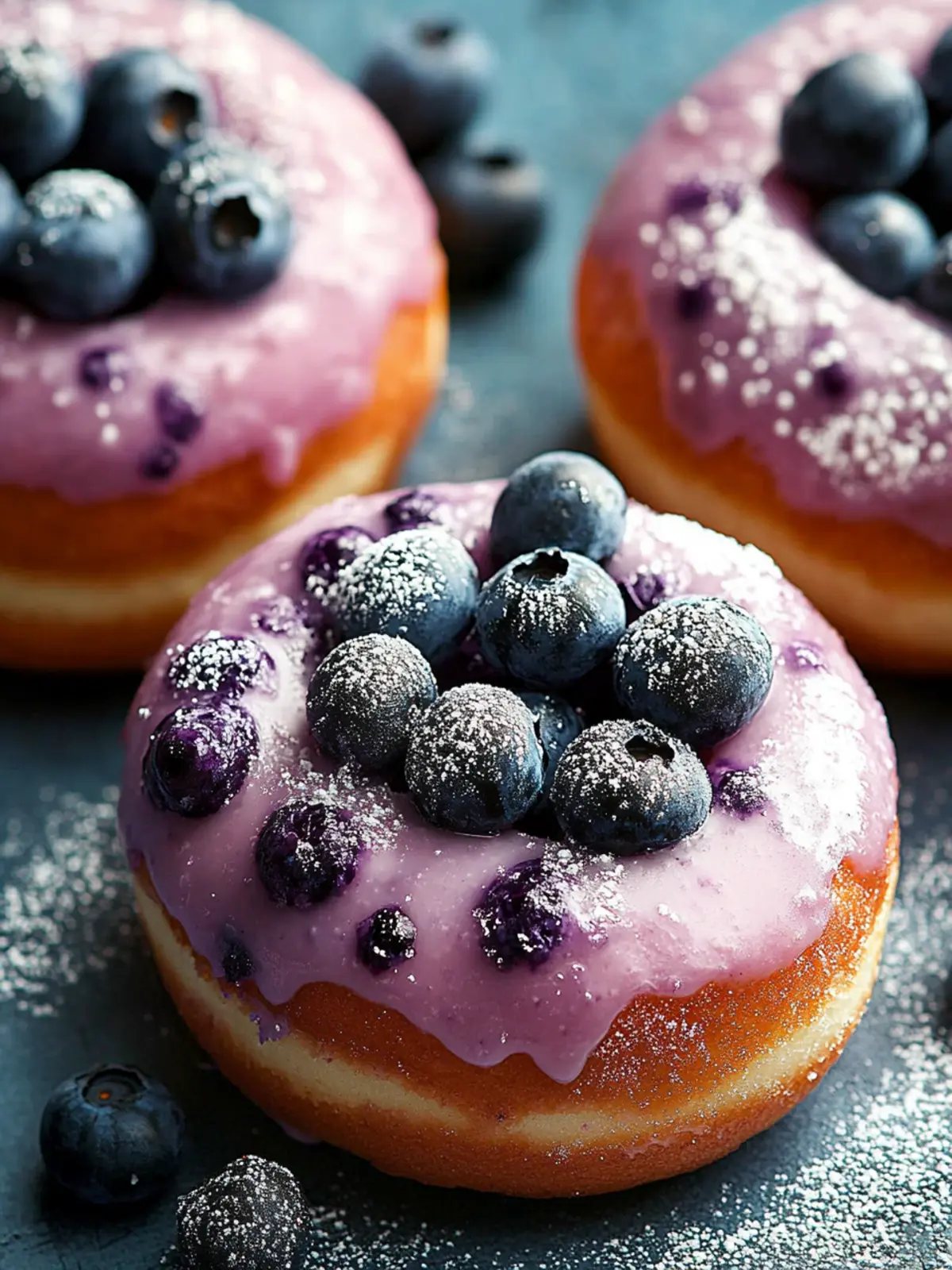 Irresistible Blueberry Cake Donuts with Sweet Vanilla Glaze 2 Blueberry Cake Donuts