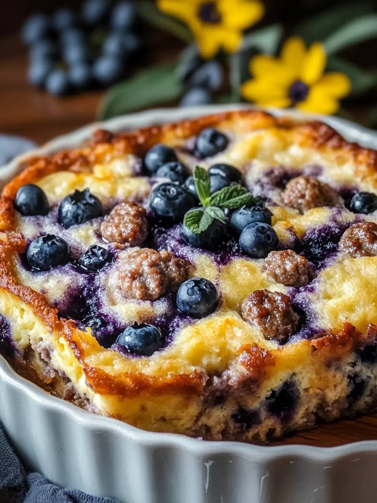 Blueberry Sausage Pancake Casserole for Ultimate Brunch Bliss 3 Blueberry Sausage Pancake Casserole