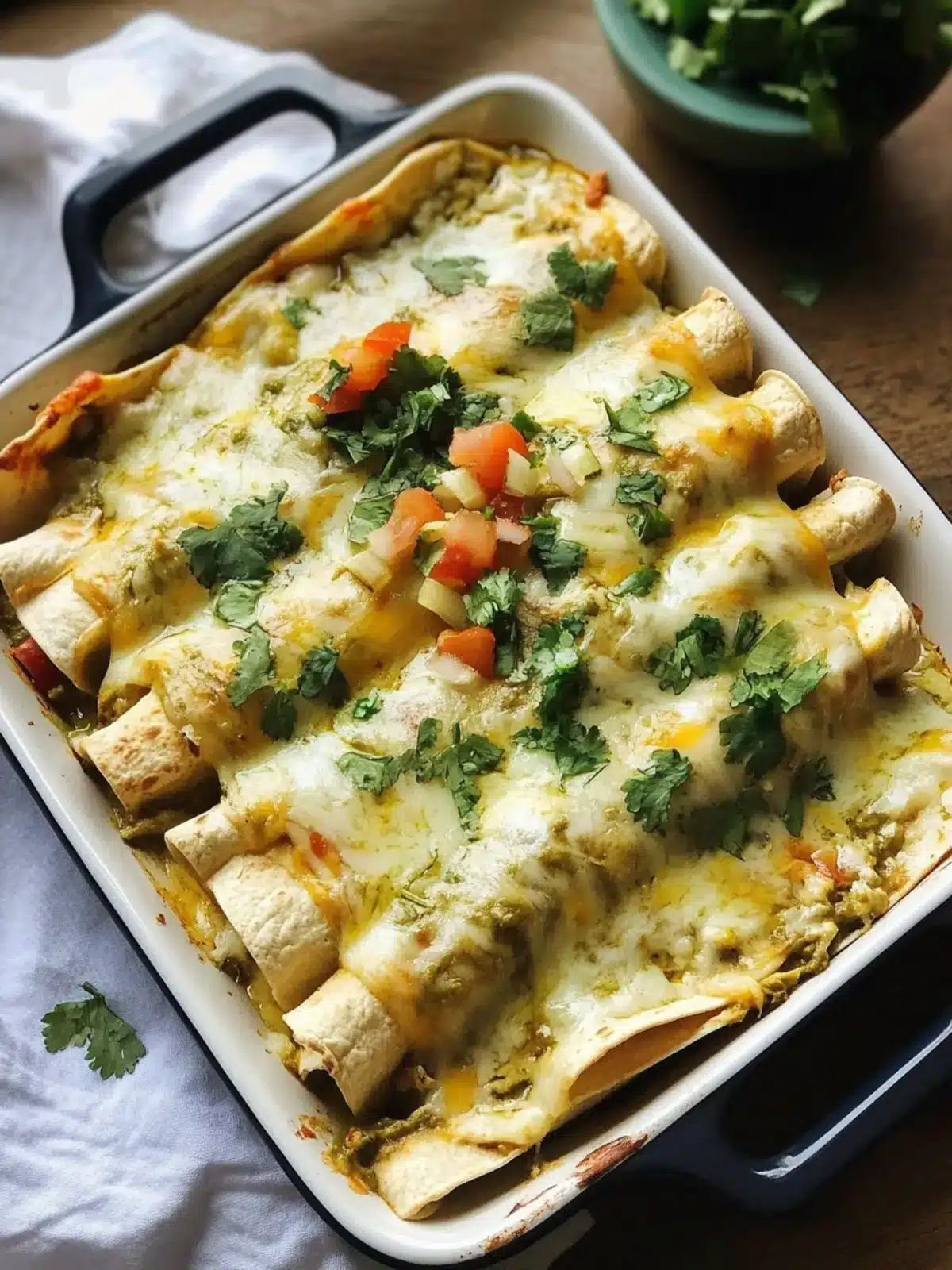 green chile chicken enchiladas