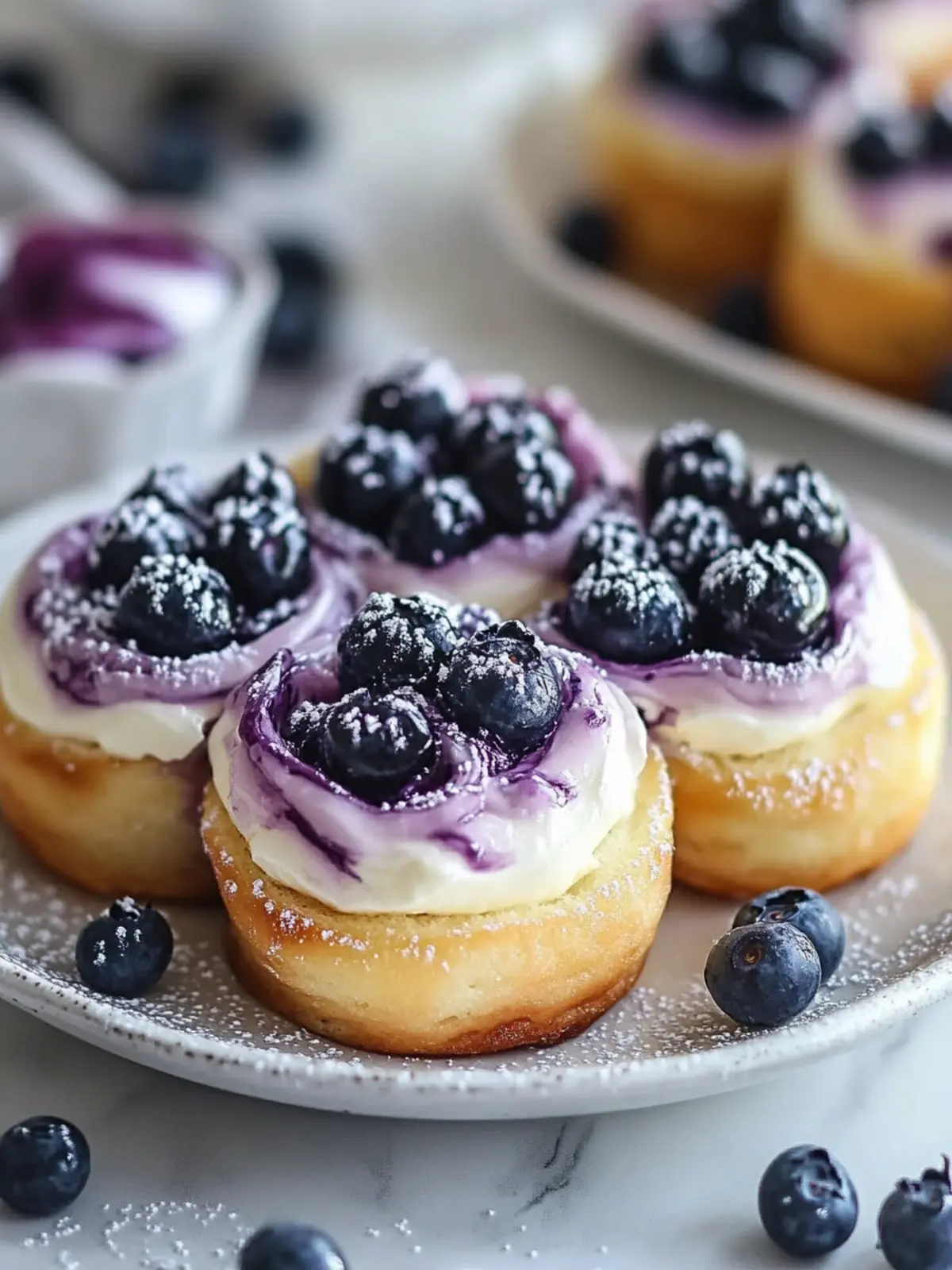 5-Ingredient Blueberry Cheesecake Rolls: Quick & Irresistible! 3 5-Ingredient Blueberry Cheesecake Rolls