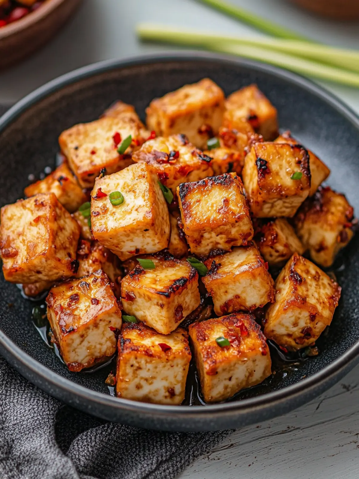 Crispy Air Fryer Lemongrass Tofu for Quick Vegan Meals 4 Air Fryer Lemongrass Tofu