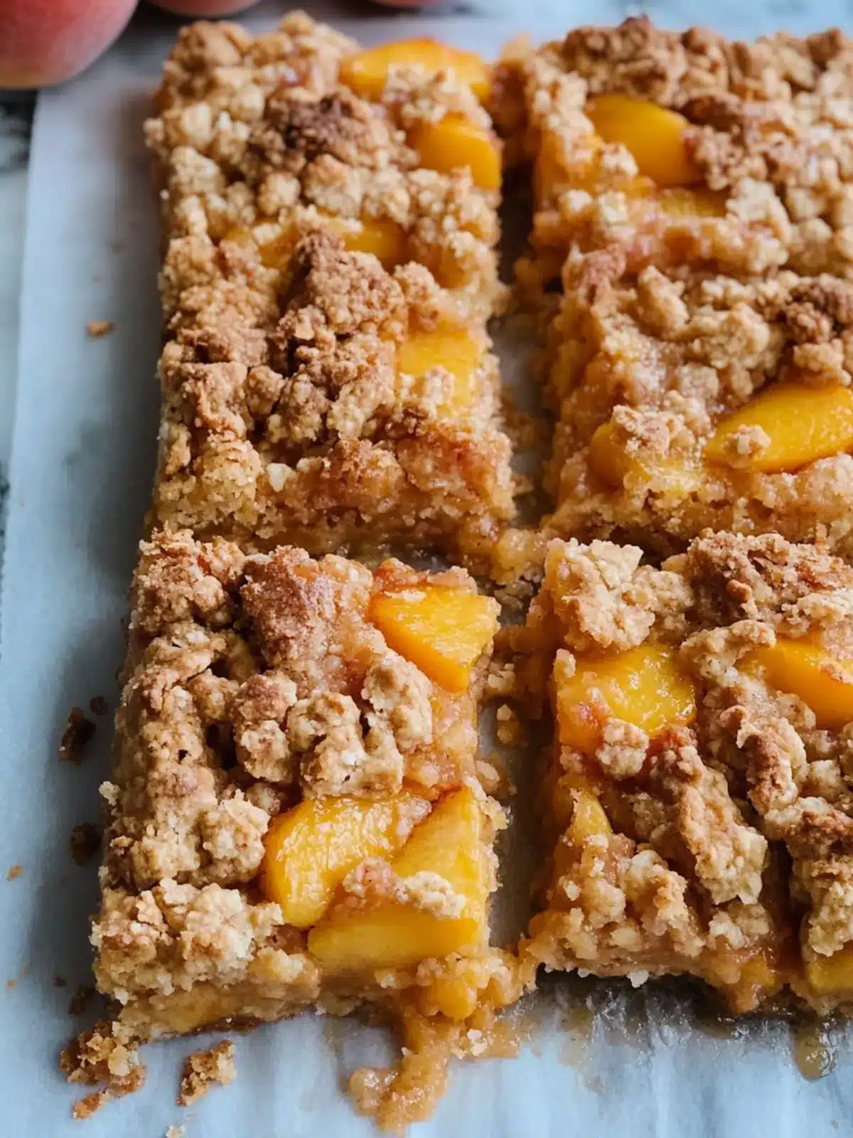 Delectable Vegan Peach Crumble Bars for Your Summer Indulgence 4 Vegan Peach Crumble Bars