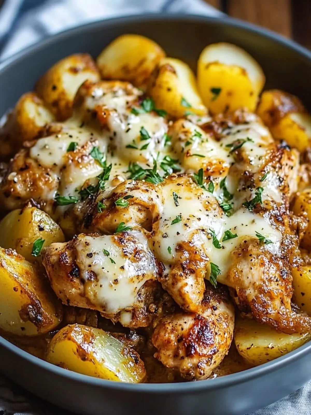 Savory Slow Cooker Garlic Parmesan Chicken and Potatoes Recipe 3 Slow Cooker Garlic Parmesan Chicken and Potatoes Recipe