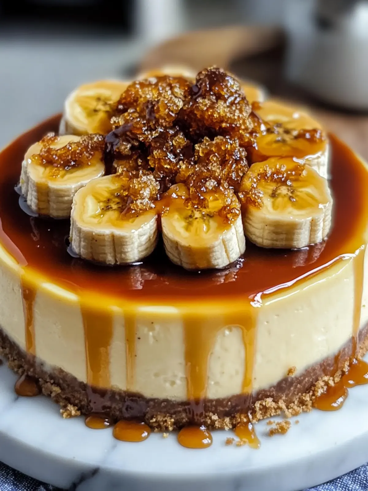 Indulge in Caramelized Banana Cheesecake with Rum Glaze 5 Caramelized Banana Cheesecake Rum Glaze