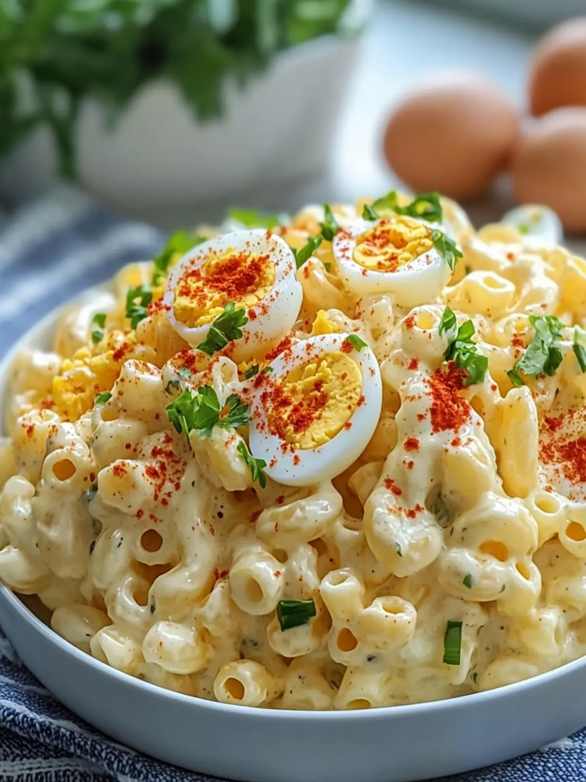 Creamy Deviled Egg Macaroni Salad That's a Summer Smash 3 Creamy Deviled Egg Macaroni Salad