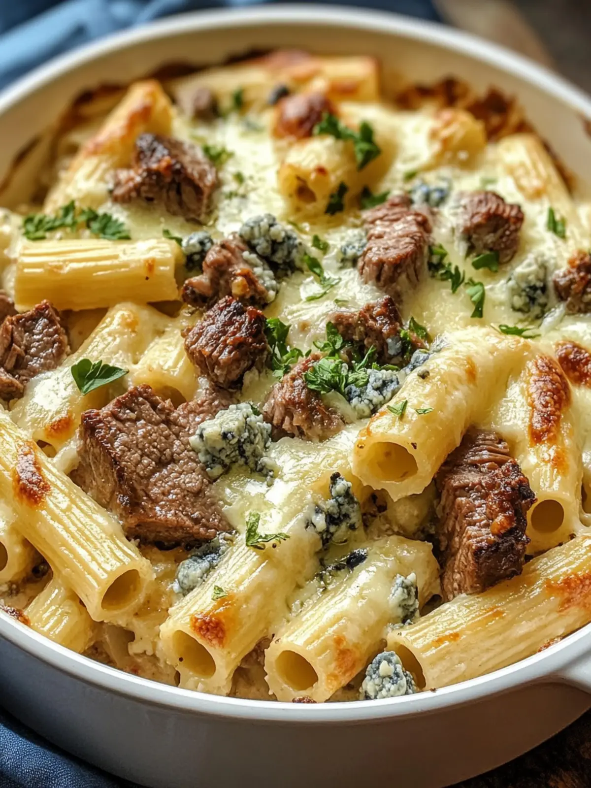 Creamy Steak & Blue Cheese Rigatoni Bake for Cozy Nights 4 Steak & Blue Cheese Rigatoni Bake
