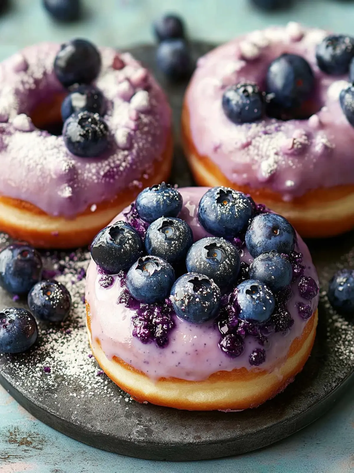 Irresistible Blueberry Cake Donuts with Sweet Vanilla Glaze 3 Blueberry Cake Donuts