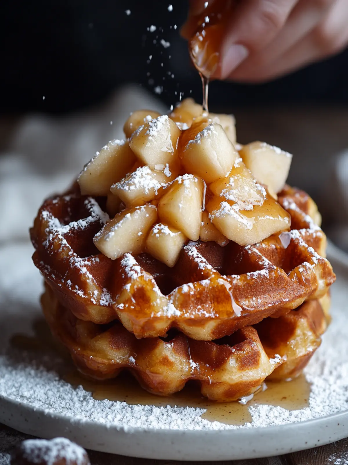 Cozy Apple Fritter Waffle Donuts Perfect for Fall Mornings 2 Apple Fritter Waffle Donuts