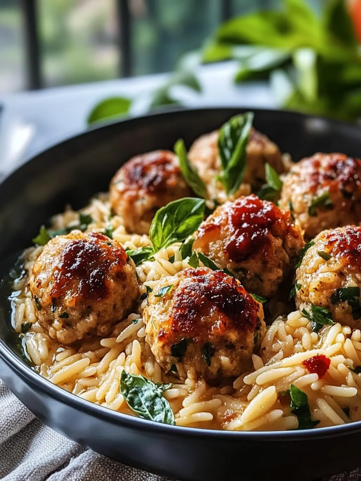 Juicy Marry Me Chicken Meatballs Orzo: Cozy One-Pan Delight 4 Juicy Marry Me Chicken Meatballs Orzo