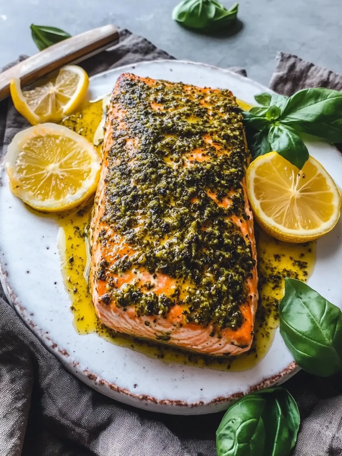 Juicy Baked Pesto Salmon: Your New Easy Dinner Delight 2 Juicy Baked Pesto Salmon